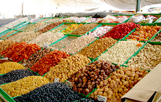 Dry Fruits in Oriental Bazaar - Osh City